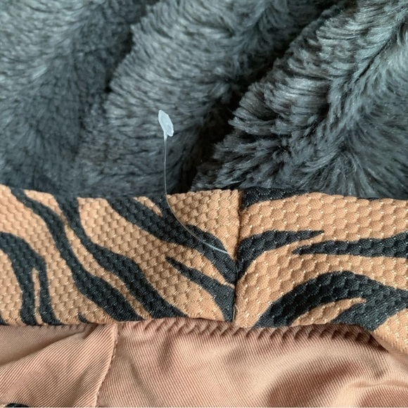 Aerie Pique Animal Print Super High Cut Cheekier Bikini Bottom - Picture 3 of 7